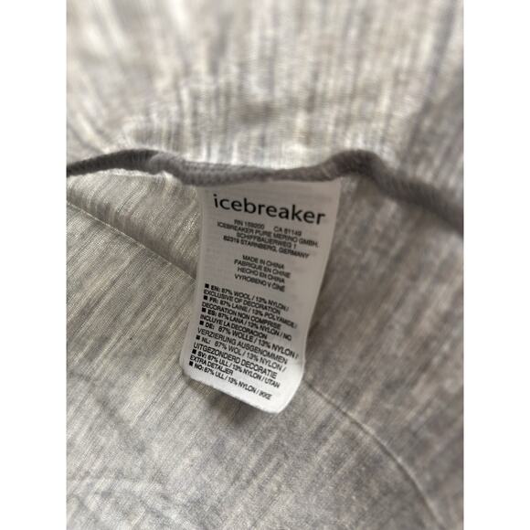 Ice Breaker Womens Small Gray Wool Blend Short Sleeve Shirt - Picture 5 of 6